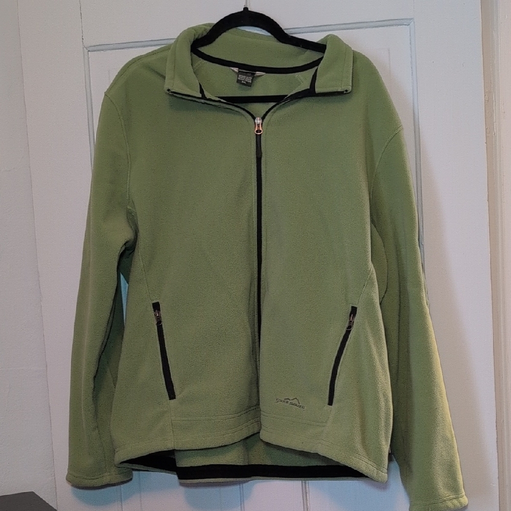 Eddie Bauer Light Green Fleece Zip-Up Jacket